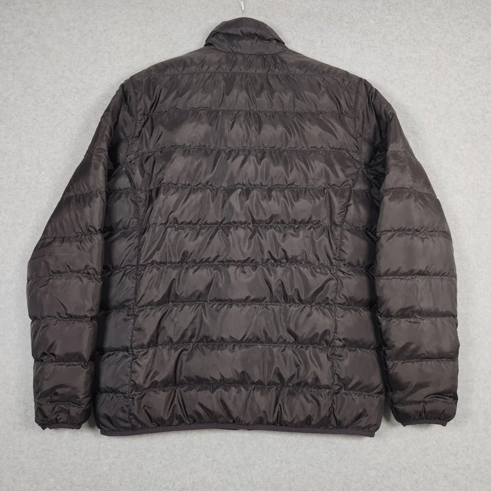 Eddie Bauer Jacket Mens Medium Black EB650 Down Insulated Puffer Lightweight